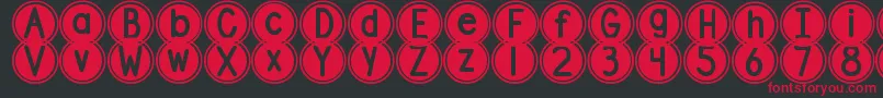 DjbPokeyDots Font – Red Fonts on Black Background