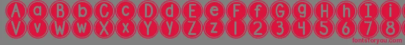 DjbPokeyDots Font – Red Fonts on Gray Background