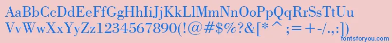 BodoniBookBt Font – Blue Fonts on Pink Background