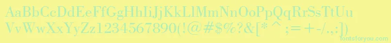 More about BodoniBookBt Font BodoniBookBt Font – Green Fonts on Yellow Background