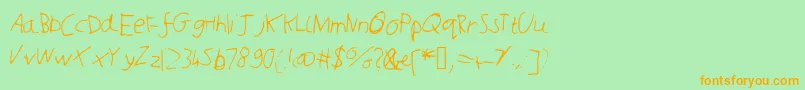 Joshcooper Font – Orange Fonts on Green Background