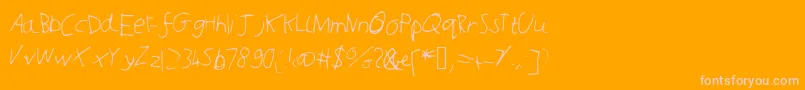 Joshcooper Font – Pink Fonts on Orange Background