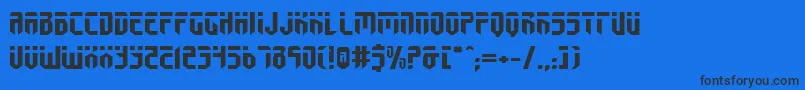 FedyralExpanded Font – Black Fonts on Blue Background