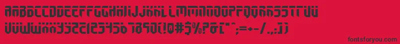 FedyralExpanded-Schriftart – Schwarze Schriften auf rotem Hintergrund