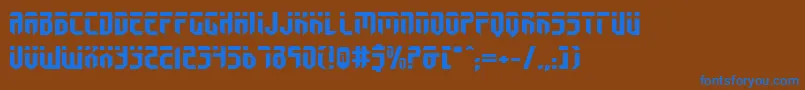 フォントFedyralExpanded – 茶色の背景に青い文字
