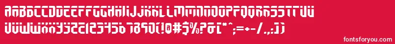 フォントFedyralExpanded – 赤い背景に白い文字