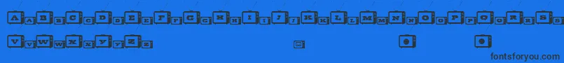 フォントTinyTube – 黒い文字の青い背景