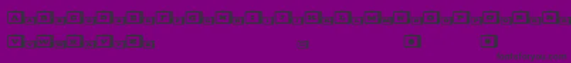 Fonte TinyTube – fontes pretas em um fundo violeta