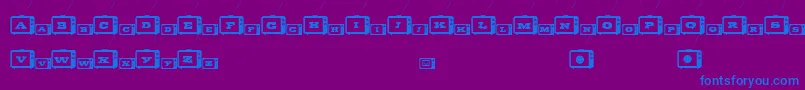 TinyTube Font – Blue Fonts on Purple Background