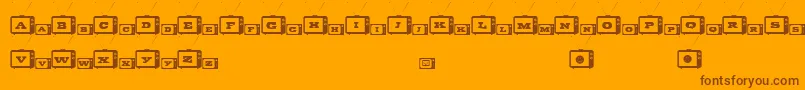 fuente TinyTube – Fuentes Marrones Sobre Fondo Naranja