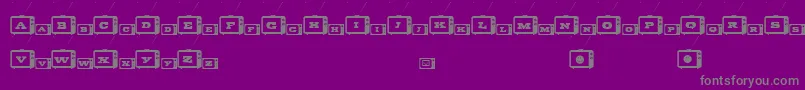 fuente TinyTube – Fuentes Grises Sobre Fondo Morado