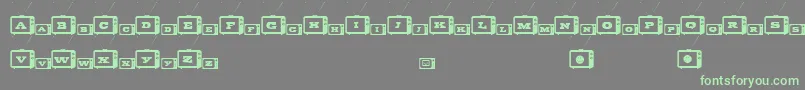 TinyTube-fontti – vihreät fontit harmaalla taustalla