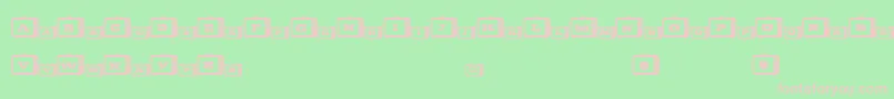 TinyTube-Schriftart – Rosa Schriften auf grünem Hintergrund