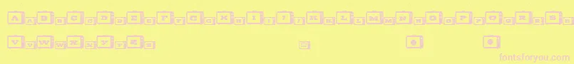 TinyTube Font – Pink Fonts on Yellow Background