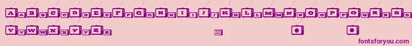 TinyTube Font – Purple Fonts on Pink Background