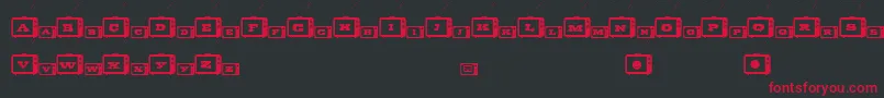 TinyTube Font – Red Fonts on Black Background
