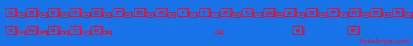 TinyTube Font – Red Fonts on Blue Background