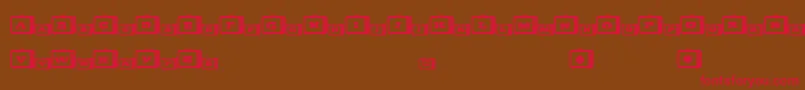 TinyTube Font – Red Fonts on Brown Background