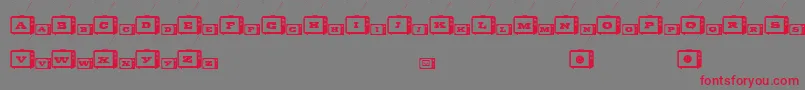 TinyTube Font – Red Fonts on Gray Background