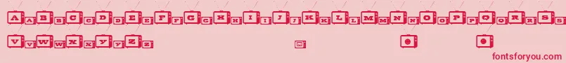 TinyTube Font – Red Fonts on Pink Background