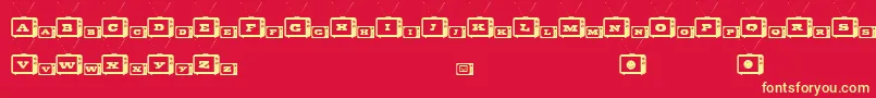 TinyTube Font – Yellow Fonts on Red Background