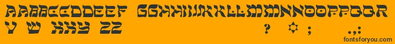 MohlarLight-Schriftart – Schwarze Schriften auf orangefarbenem Hintergrund
