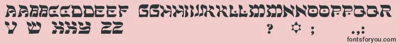 MohlarLight Font – Black Fonts on Pink Background