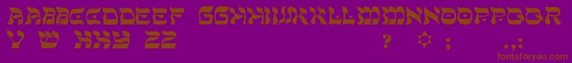 フォントMohlarLight – 紫色の背景に茶色のフォント