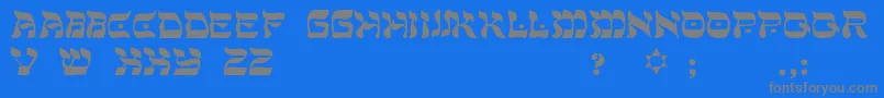 MohlarLight-Schriftart – Graue Schriften auf blauem Hintergrund