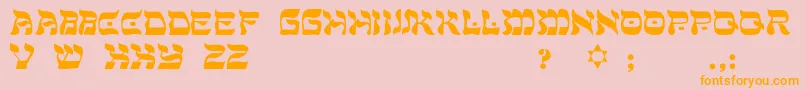 MohlarLight Font – Orange Fonts on Pink Background