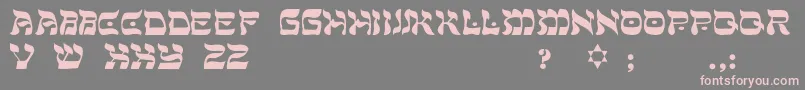 MohlarLight-fontti – vaaleanpunaiset fontit harmaalla taustalla