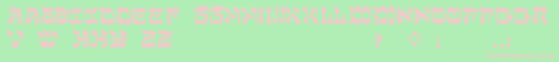 MohlarLight Font – Pink Fonts on Green Background