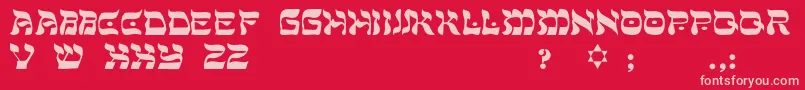 MohlarLight-Schriftart – Rosa Schriften auf rotem Hintergrund