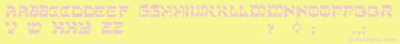 MohlarLight Font – Pink Fonts on Yellow Background