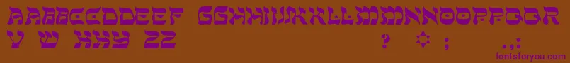 MohlarLight Font – Purple Fonts on Brown Background