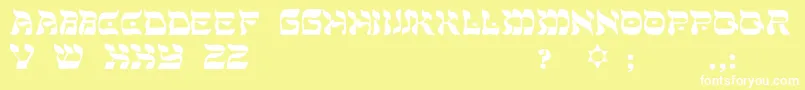 フォントMohlarLight – 黄色い背景に白い文字