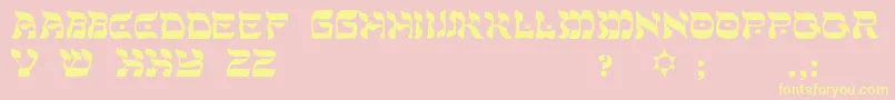 フォントMohlarLight – 黄色のフォント、ピンクの背景