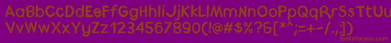 Medrano Font – Brown Fonts on Purple Background