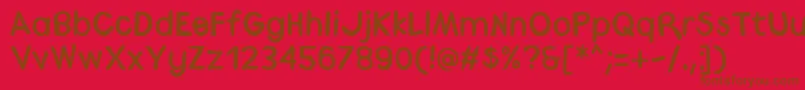 Medrano Font – Brown Fonts on Red Background