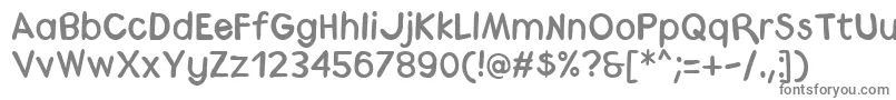 Medrano-fontti – harmaat kirjasimet valkoisella taustalla