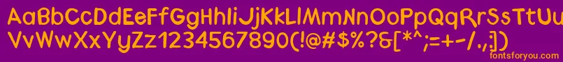 Medrano Font – Orange Fonts on Purple Background