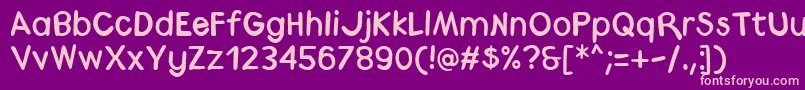 Medrano Font – Pink Fonts on Purple Background