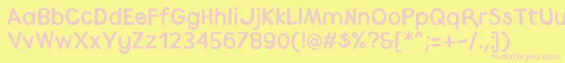 Medrano Font – Pink Fonts on Yellow Background