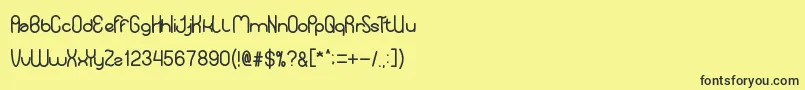YourSmile Font – Black Fonts on Yellow Background