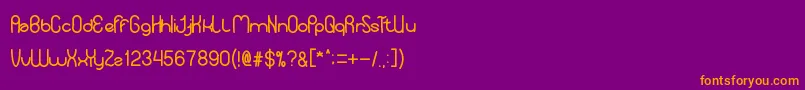 YourSmile Font – Orange Fonts on Purple Background