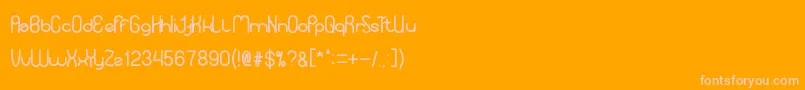 YourSmile Font – Pink Fonts on Orange Background