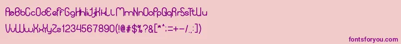 YourSmile Font – Purple Fonts on Pink Background