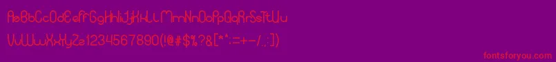 YourSmile Font – Red Fonts on Purple Background