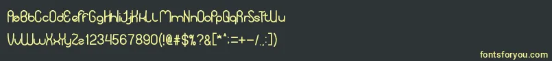 YourSmile Font – Yellow Fonts on Black Background