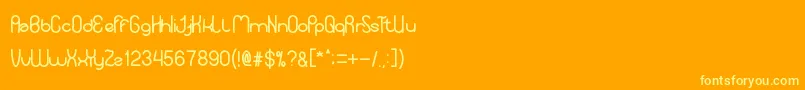 YourSmile Font – Yellow Fonts on Orange Background